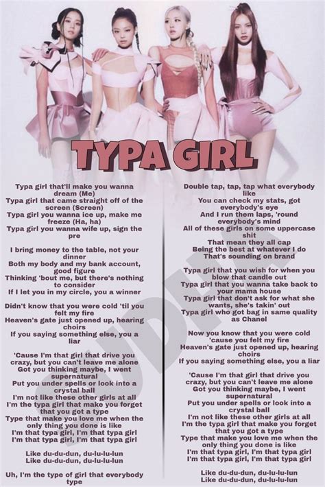 blackpink typa girl lyrics